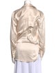 L'Agence Silk Long Sleeve Button-Up Top