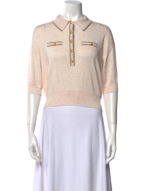 L'Agence Three-Quarter Sleeve Polo