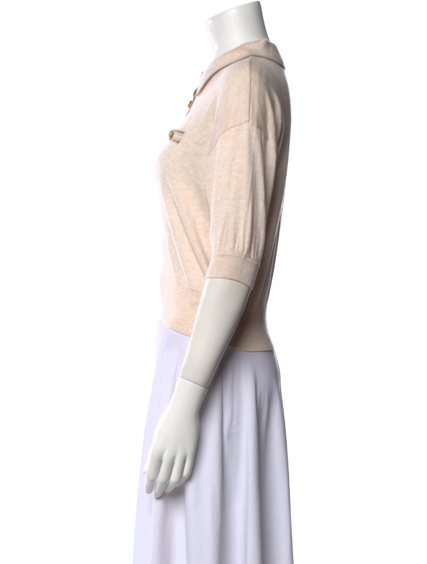 L'Agence Three-Quarter Sleeve Polo