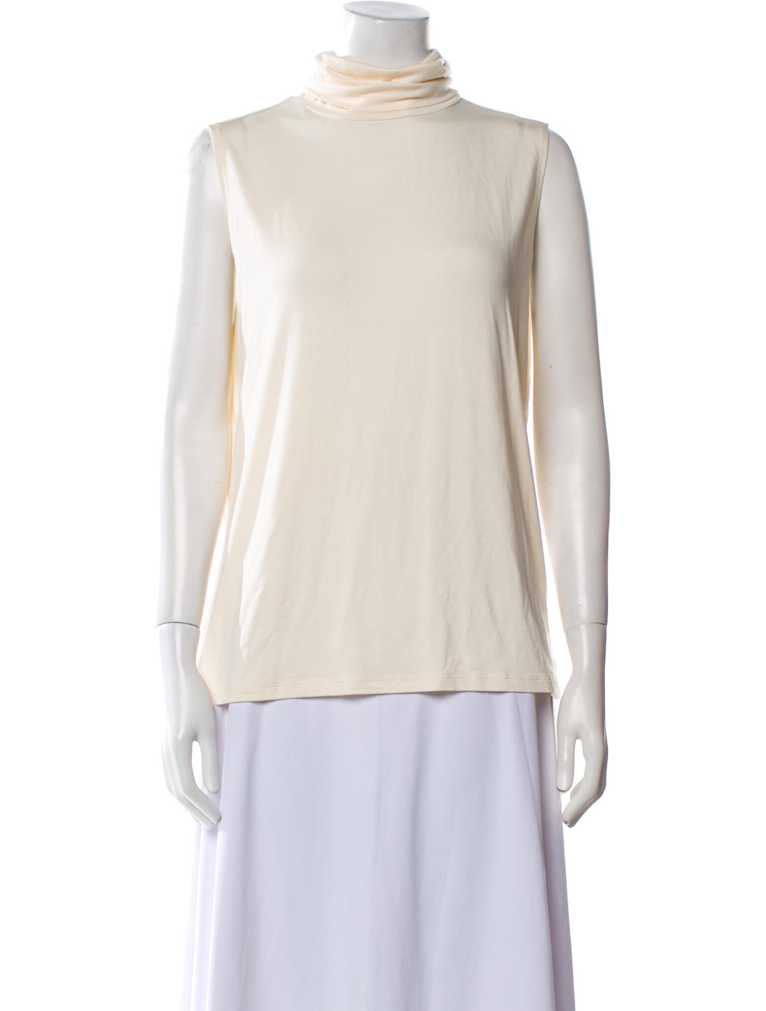 L'Agence Turtleneck Sleeveless Top