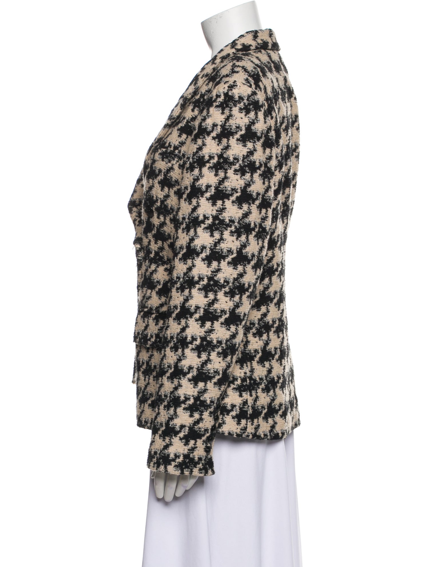 L'Agence Houndstooth Print Blazer