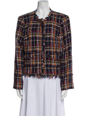 L'Agence Tweed Pattern Evening Jacket