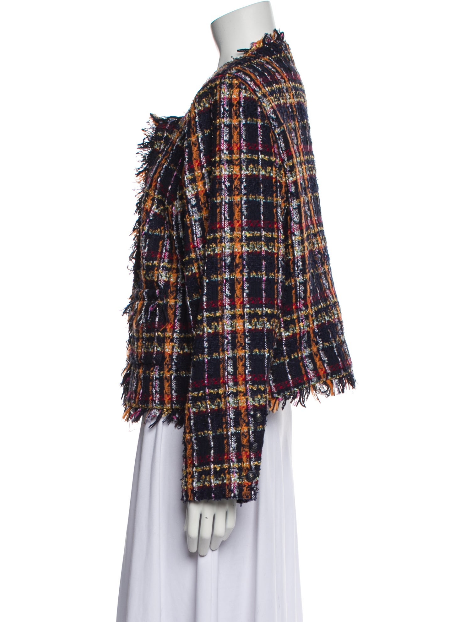 L'Agence Tweed Pattern Evening Jacket