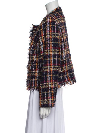 L'Agence Tweed Pattern Evening Jacket