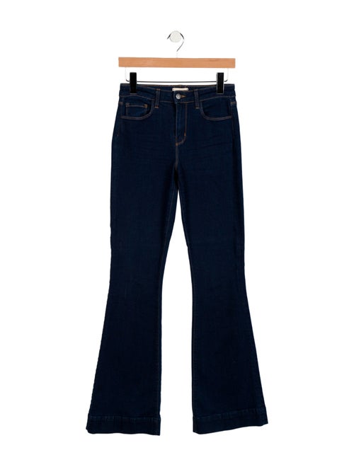 L'Agence Mid-Rise Wide Leg Jeans