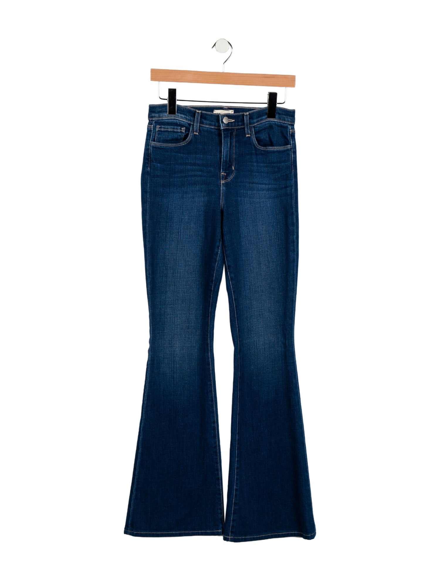 L'Agence Mid-Rise Wide Leg Jeans