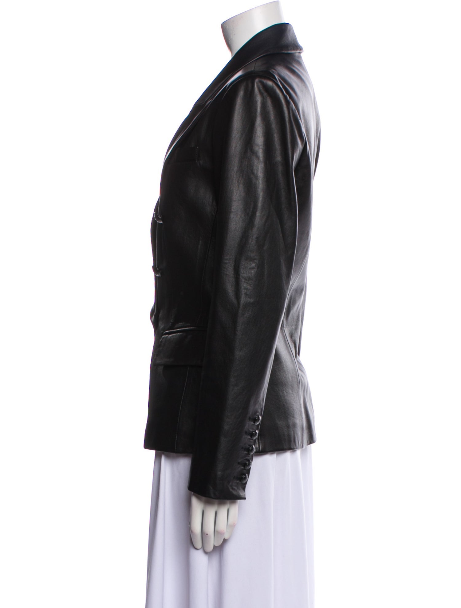 L'Agence Leather Blazer