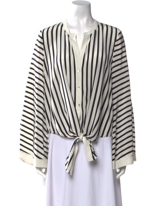 L'Agence Silk Striped Blouse