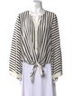 L'Agence Silk Striped Blouse