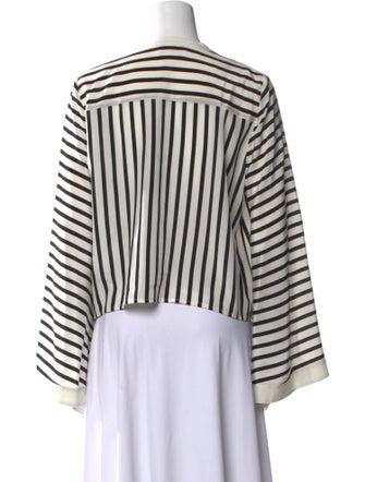 L'Agence Silk Striped Blouse