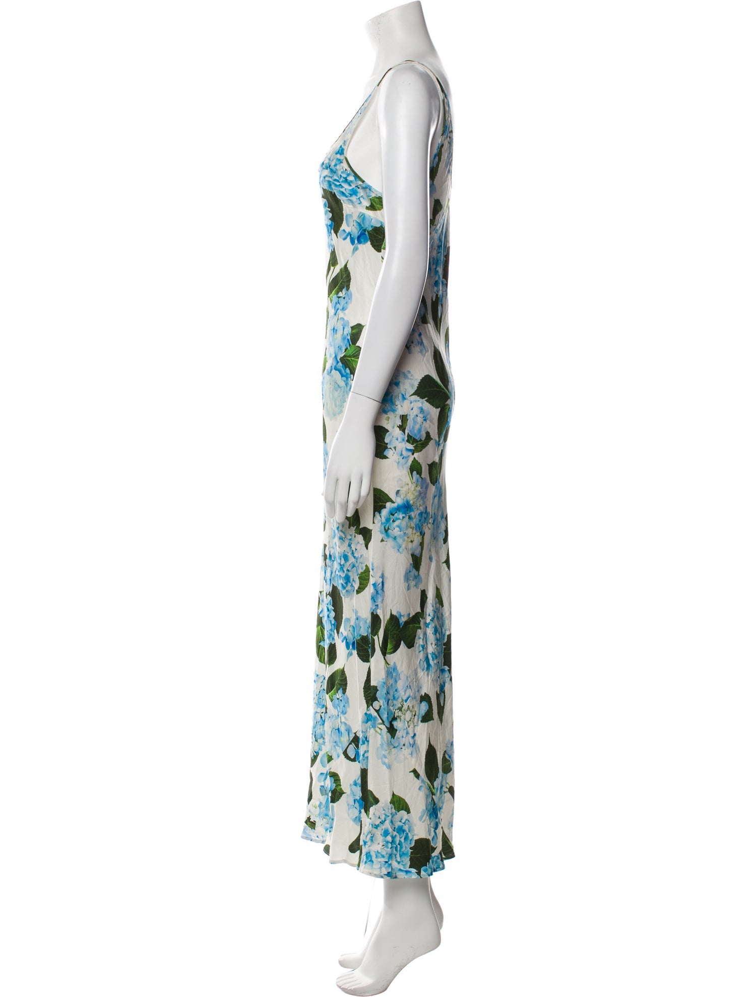 L'Agence Floral Print Long Dress