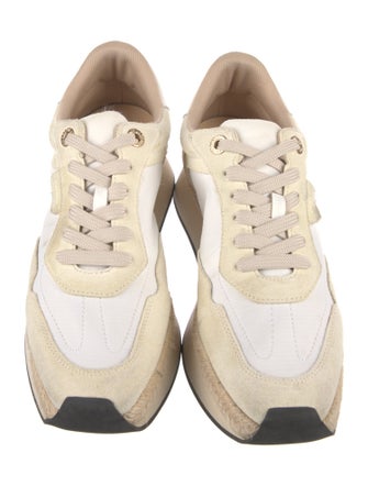 L'Agence Suede Leather Trim Embellishment Espadrille Sneakers