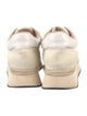 L'Agence Suede Leather Trim Embellishment Espadrille Sneakers