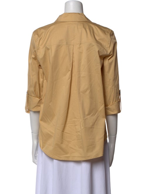 L'Agence Three-Quarter Sleeve Button-Up Top