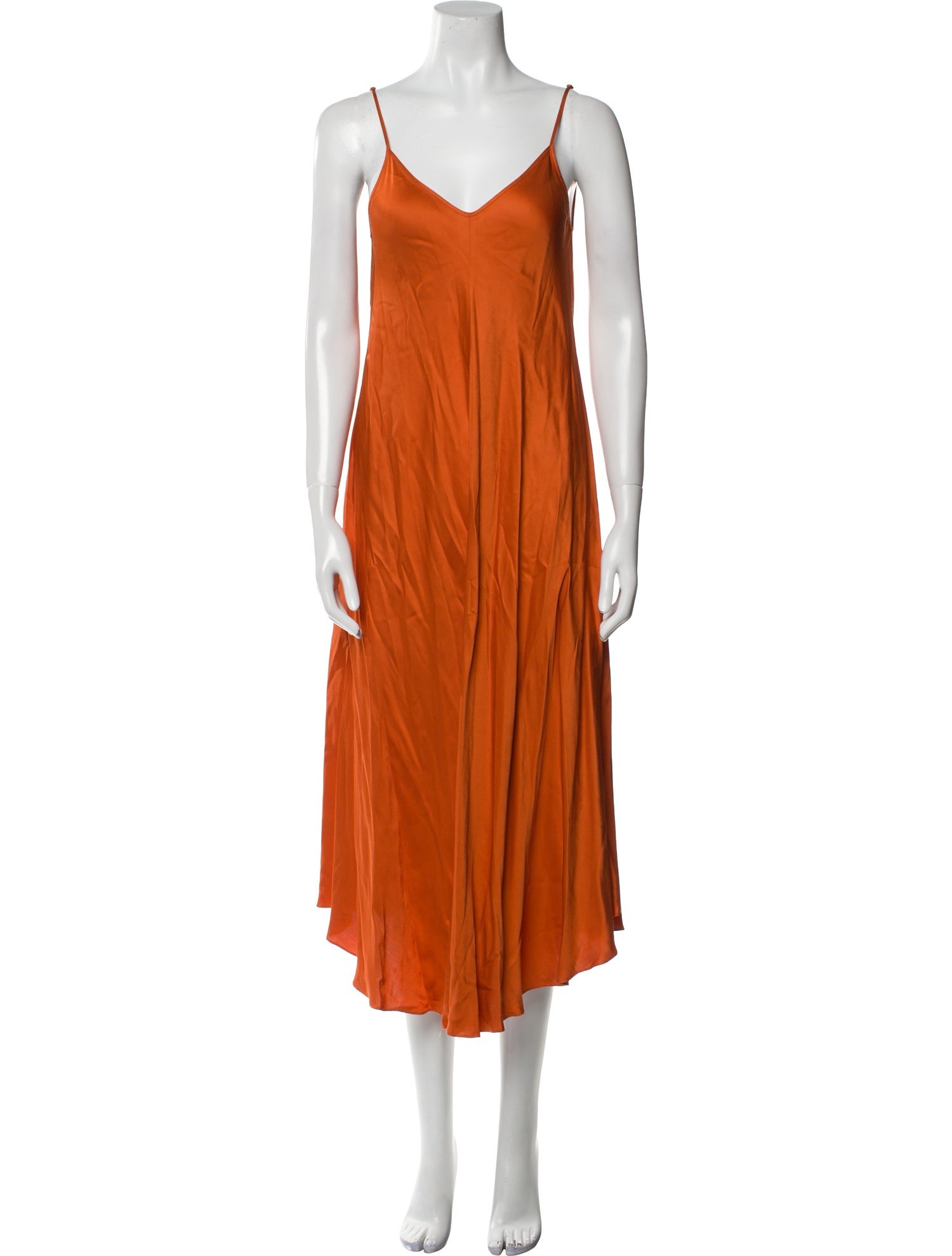 L'Agence V-Neck Midi Length Dress
