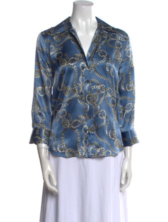 L'Agence Silk Printed Blouse