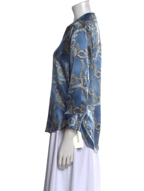 L'Agence Silk Printed Blouse