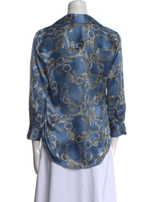 L'Agence Silk Printed Blouse