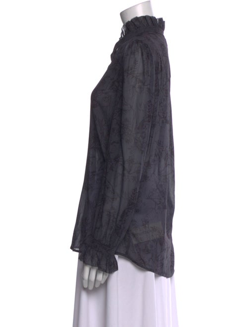 L'Agence Animal Print V-Neck Blouse