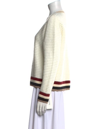 L'Agence Striped Scoop Neck Sweater