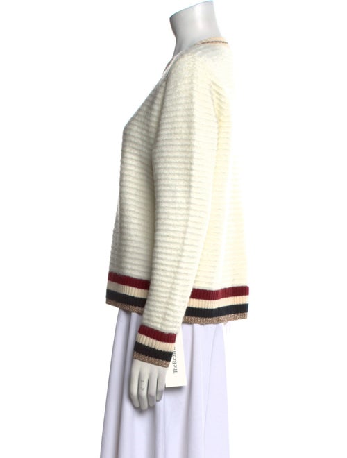 L'Agence Striped Scoop Neck Sweater