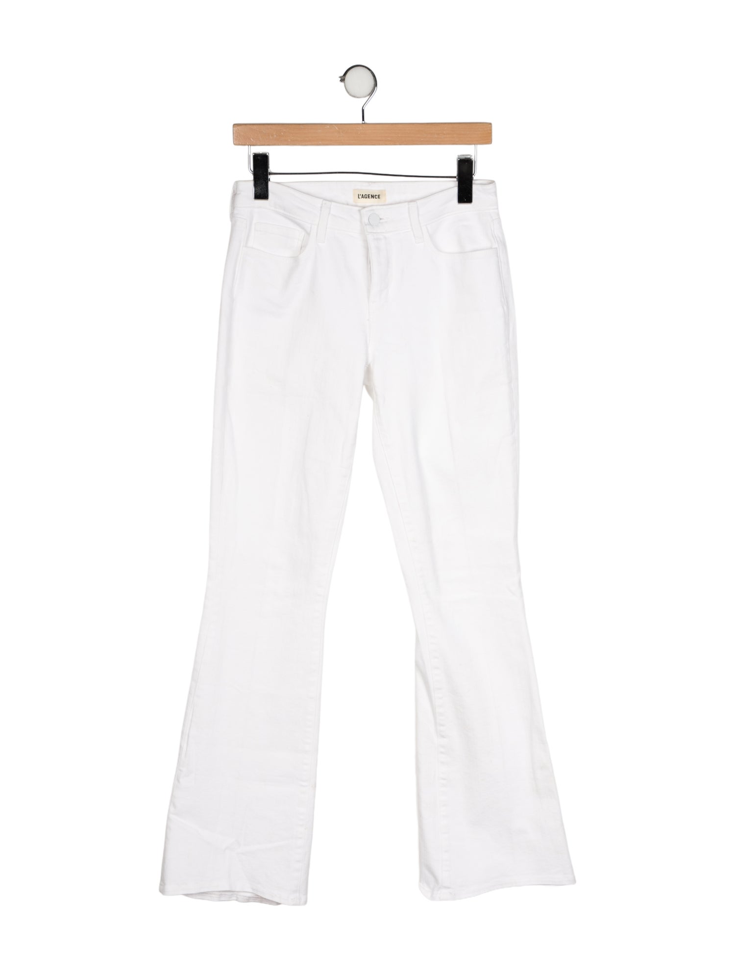 L'Agence Mid-Rise Wide Leg Jeans