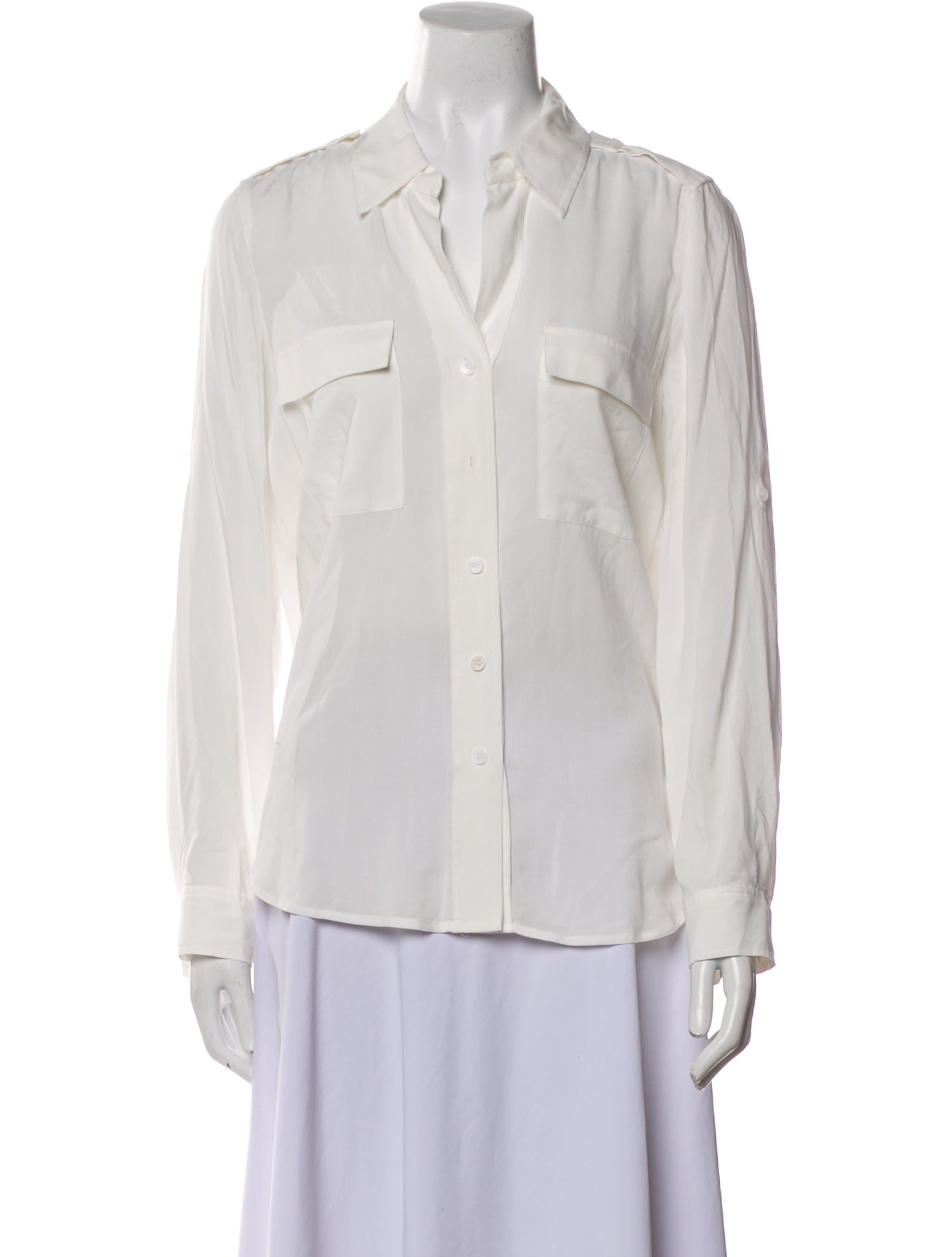 L'Agence Long Sleeve Button-Up Top