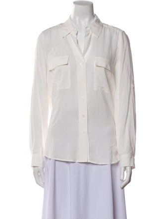 L'Agence Long Sleeve Button-Up Top
