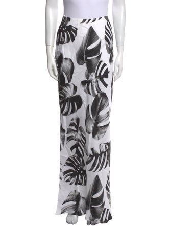 L'Agence Printed Long Skirt