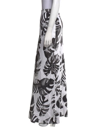L'Agence Printed Long Skirt