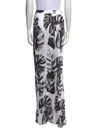 L'Agence Printed Long Skirt