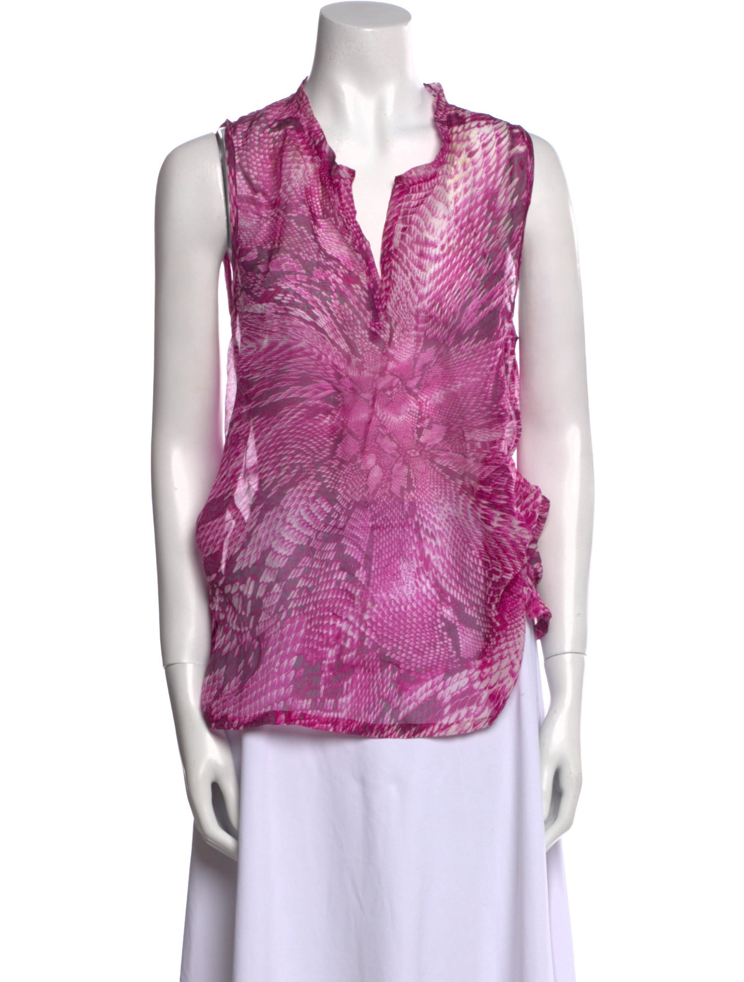 L'Agence Silk Printed Top