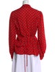 L'Agence Silk Polka Dot Print Blouse