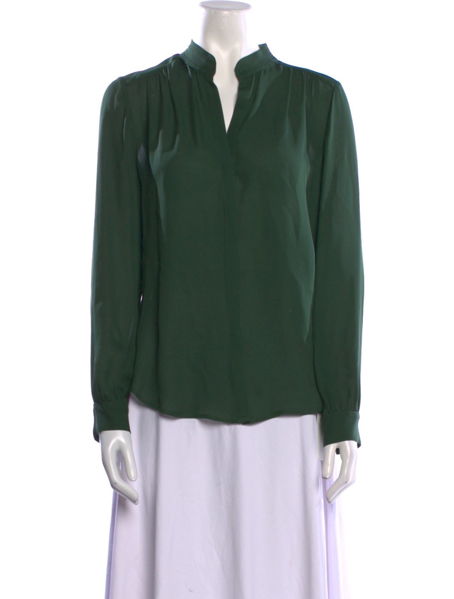 L'Agence Silk V-Neck Blouse