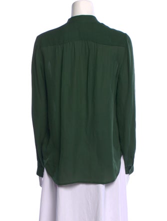 L'Agence Silk V-Neck Blouse