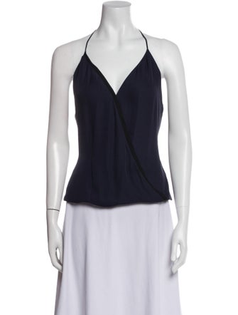 L'Agence Silk Halterneck Top