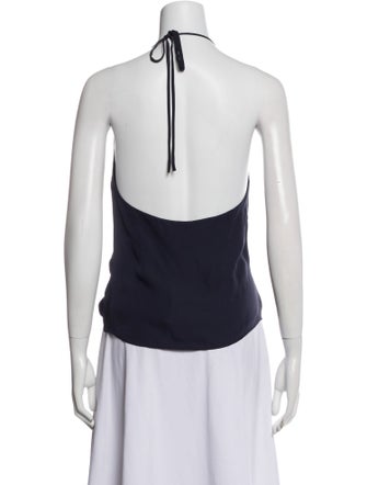 L'Agence Silk Halterneck Top