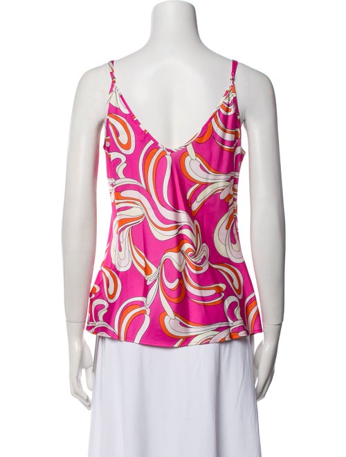 L'Agence Printed Square Neckline Top
