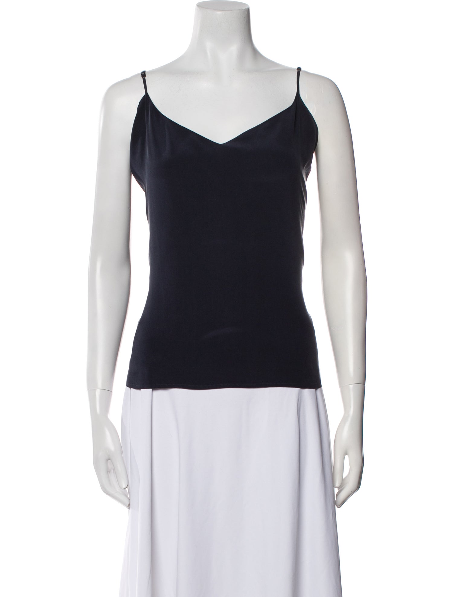 L'Agence Silk V-Neck Top