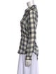 L'Agence Plaid Print Long Sleeve Button-Up Top