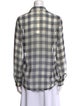 L'Agence Plaid Print Long Sleeve Button-Up Top