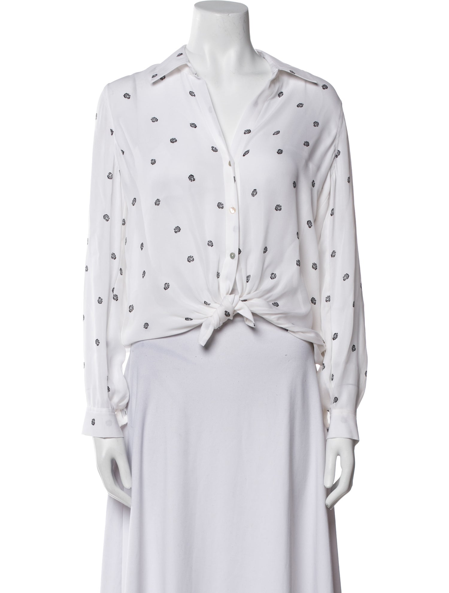 L'Agence Silk Printed Crop Top w/ Tags