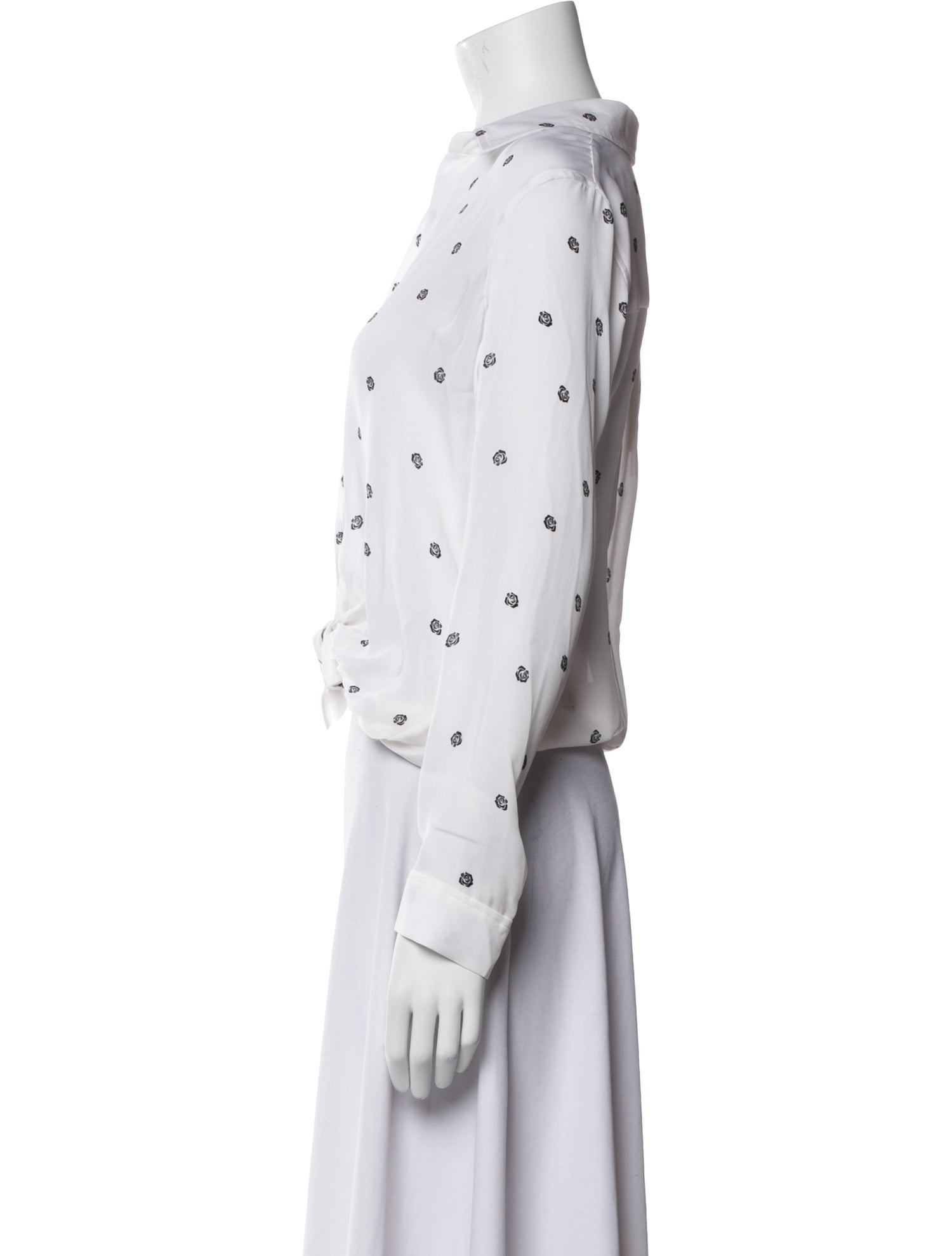 L'Agence Silk Printed Crop Top w/ Tags