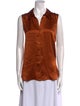 L'Agence Silk Sleeveless Button-Up Top