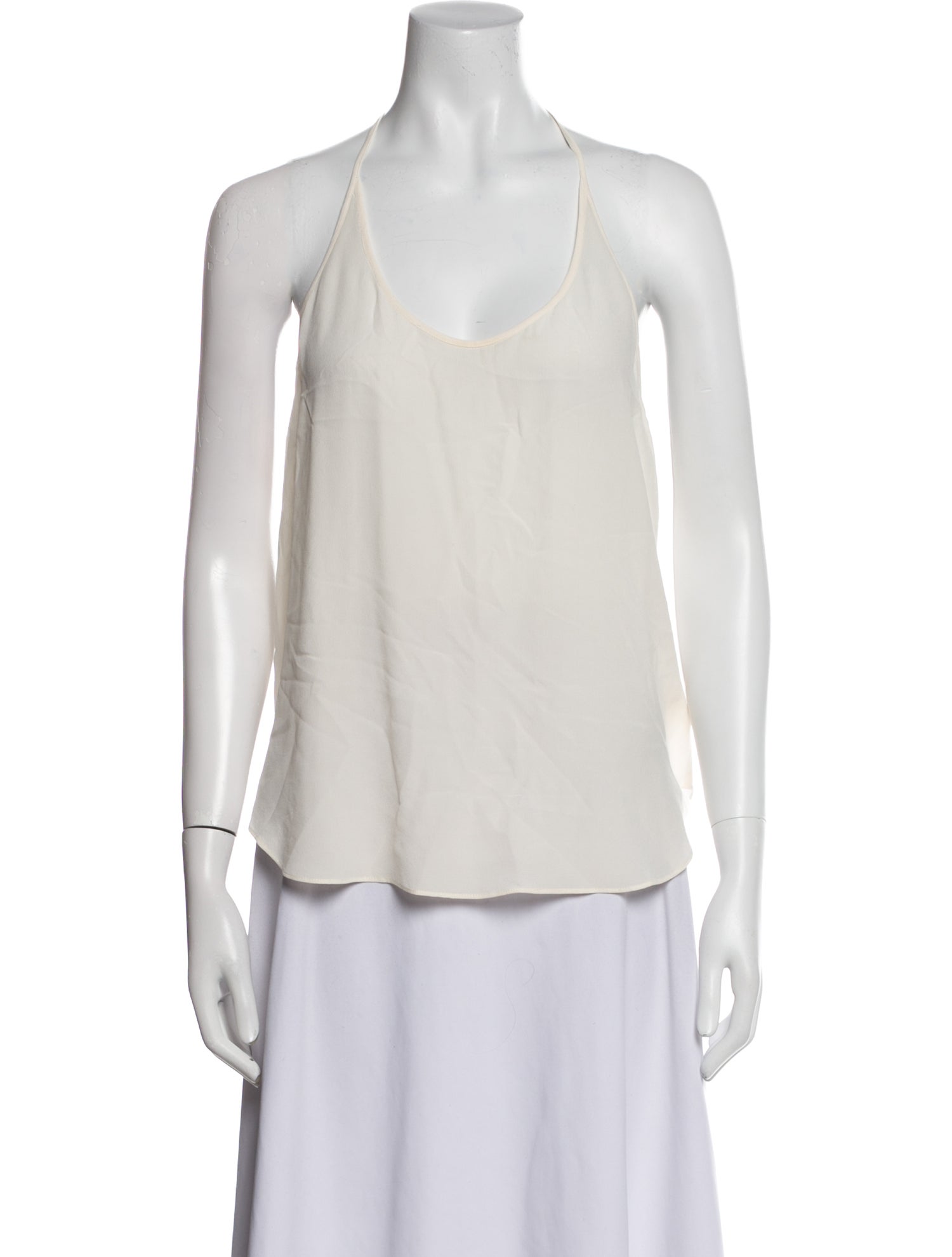 L'Agence Silk Scoop Neck Top