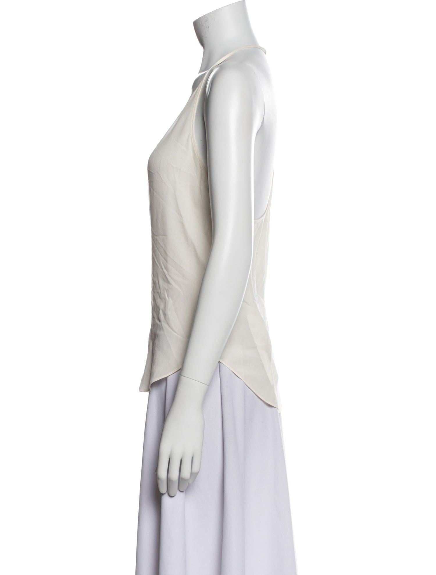 L'Agence Silk Scoop Neck Top