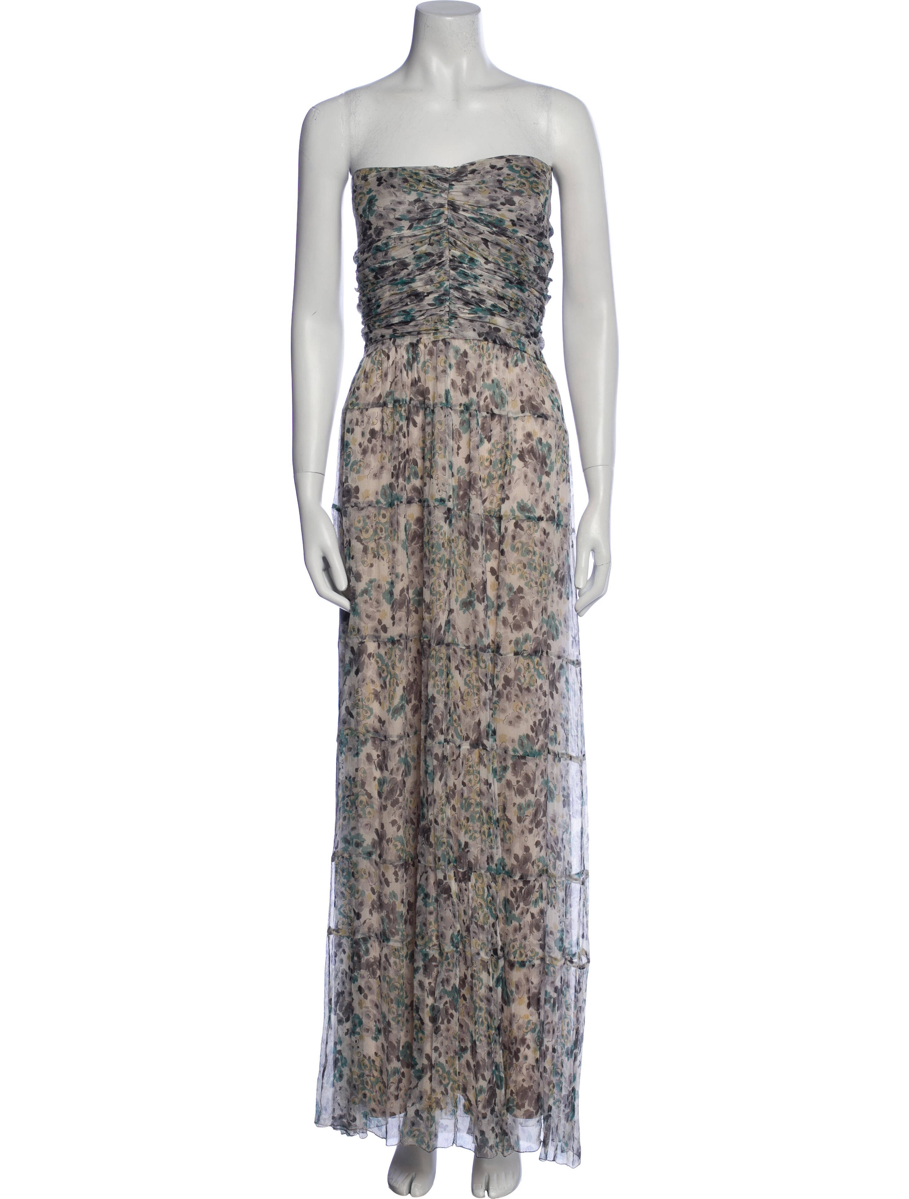L'Agence Silk Long Dress