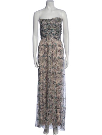 L'Agence Silk Long Dress