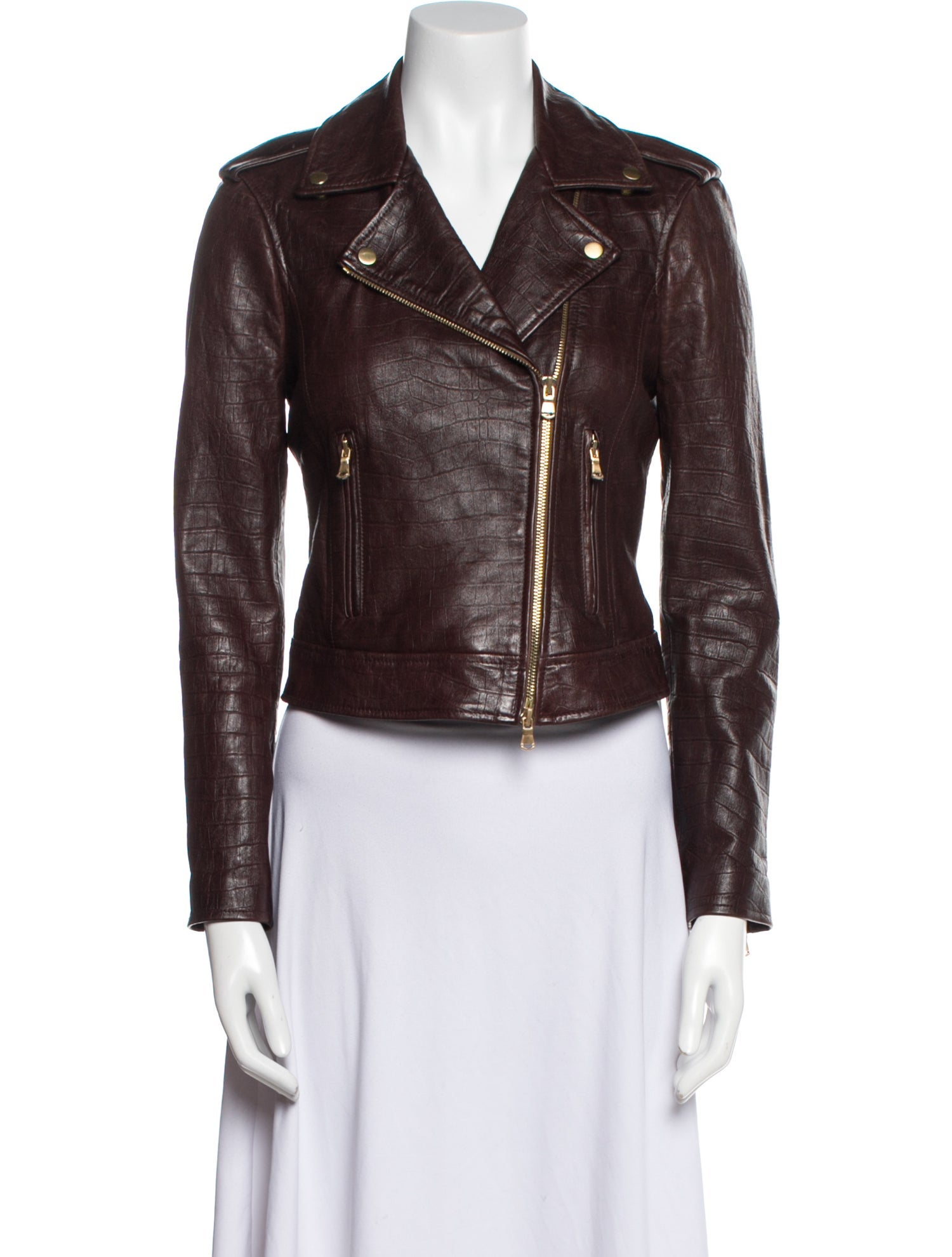 L'Agence Leather Biker Jacket