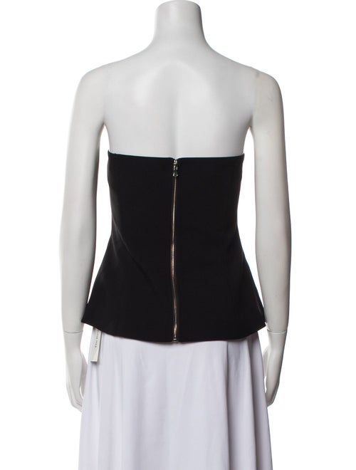 L'Agence Printed Strapless Crop Top